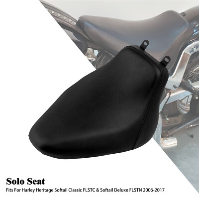 Schwarz Fahrer Solositz Für Harley 2006 2017 Deluxe FLSTN Heritage Softail FLSTC