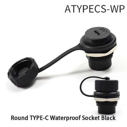 D-Type Data module Socket Round With Cover Dustproof, waterproof Black/Silver - Picture 28 of 32
