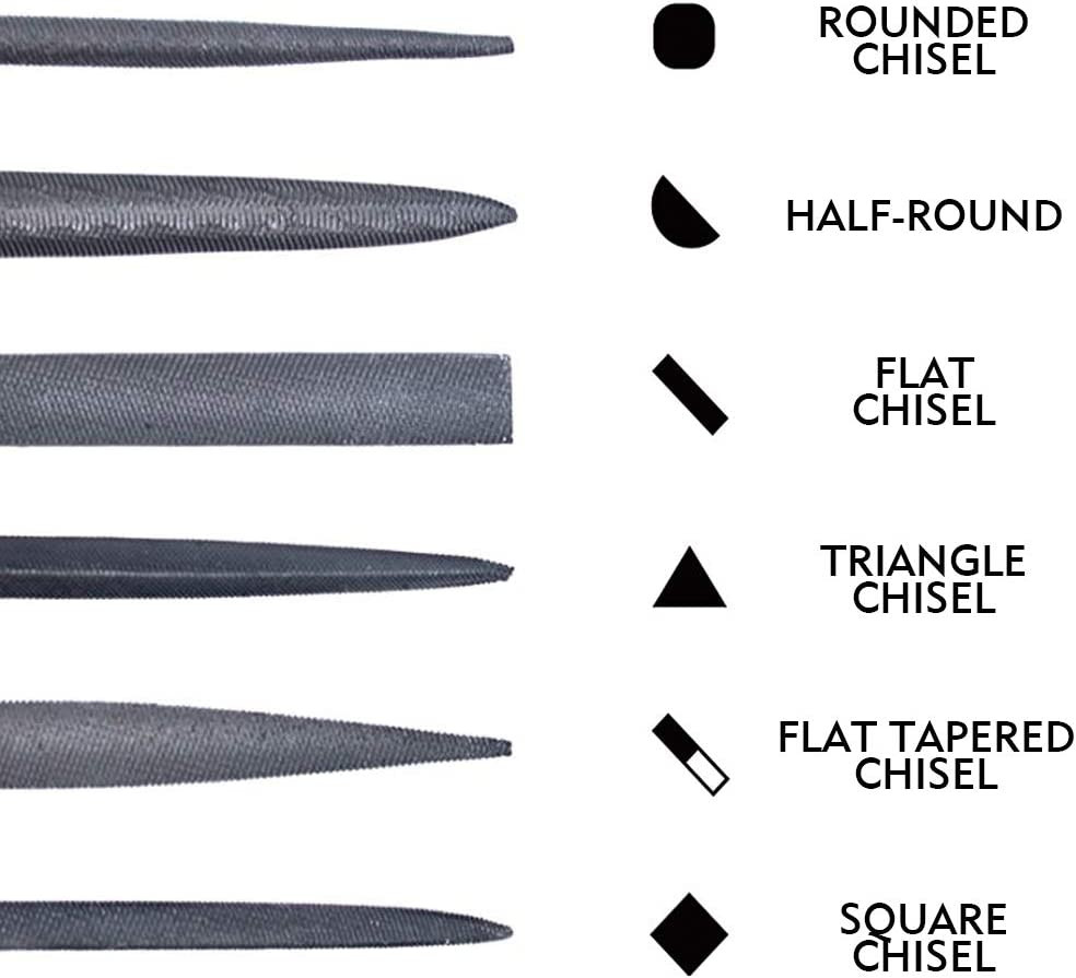 Mini Needle File Set (Carbon Steel 6 Piece-Set) Hardened Alloy Strength Steel