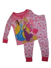 Disney Princess Little Girl's Shirt and Pants Pajama Set Size 2 NWT