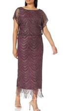 NWT USA MADE 149 Metallic Ball Dress Prom Fringe Flapper 1920's 30's halloween