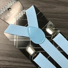 Robin Blue Suspender for Adults Men Women Teens Wedding Formal Adjustable (US)