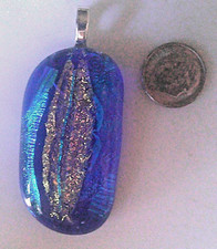 dichroic glass pendant fused hand made crafted