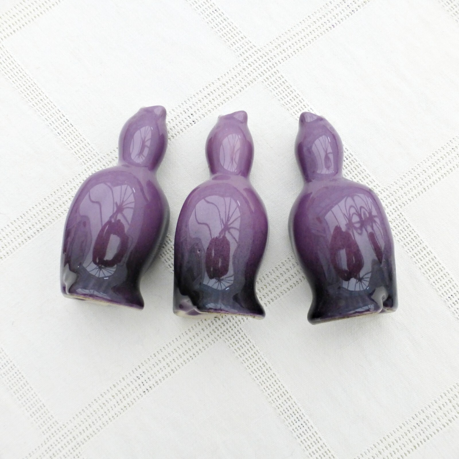 Three vintage purple ombre pie funnels Purple Pie Birds eBay