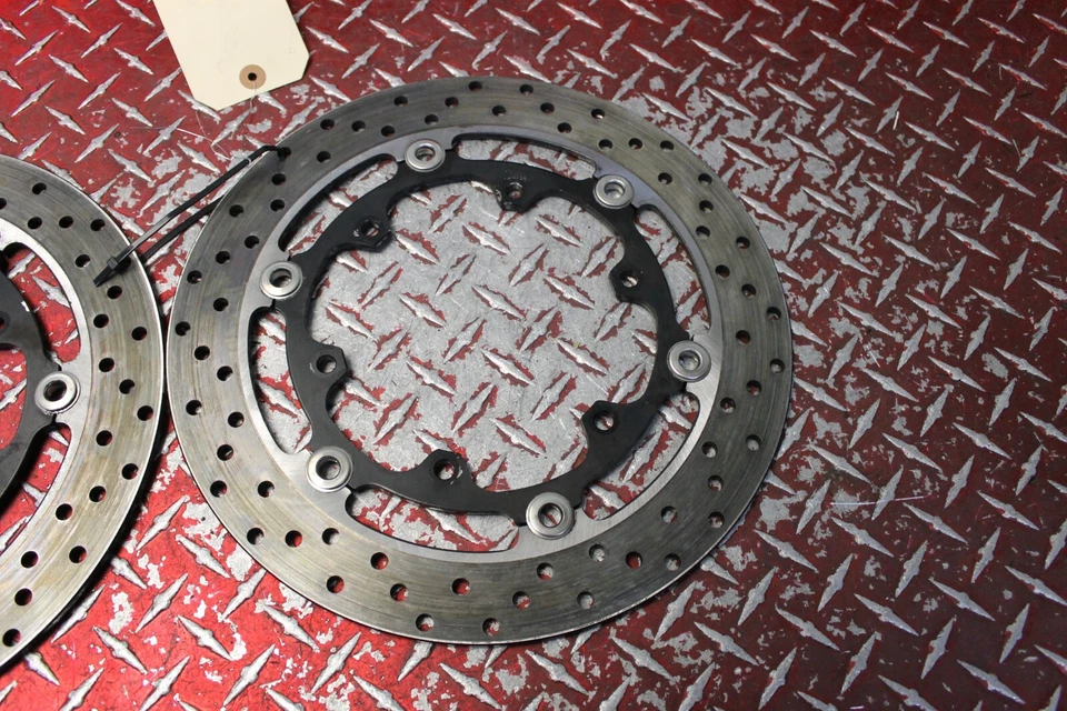 Yamaha Roadstar Warrior XV1700 2004-2009 OEM ROTORES DE FRENO DELANTEROS RECTOS YW1 Foto 3 de 4