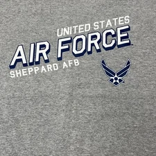 Air Force Sheppard AFB T Shirt Men Medium Gray United State Military Texas NEW