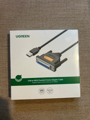 UGREEN USB to DB25 Parallel Printer Cable Adapter Connector