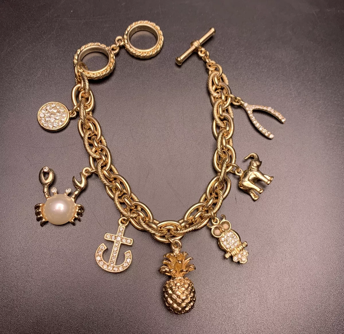 Toggle charm bracelet deals