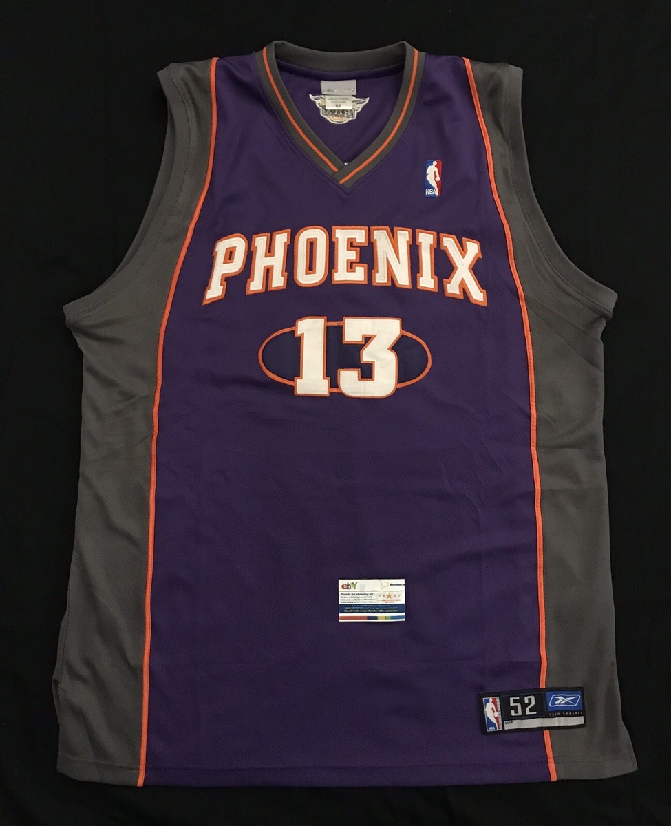 100 Authentic PHOENIX SUNS STEVE NASH REEBOK NBA JERSEY MENS 52 2XL