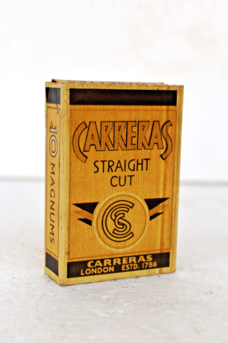 Vintage Carreras Cigarettes Full Box Advertising Straight Cut Magnums London Old - Afbeelding 1 van 7