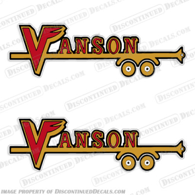 Fits Vanson Trailer Decals (Set of 2) - 2.5'' H x 8.5'' L