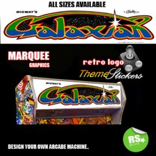 Galaxian graphic Arcade Artwork Marquee Stickers Graphic / All Sizes  