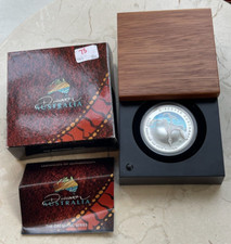 2009 Australia $1 One Dollar Silver Proof - Brolga - Colorized