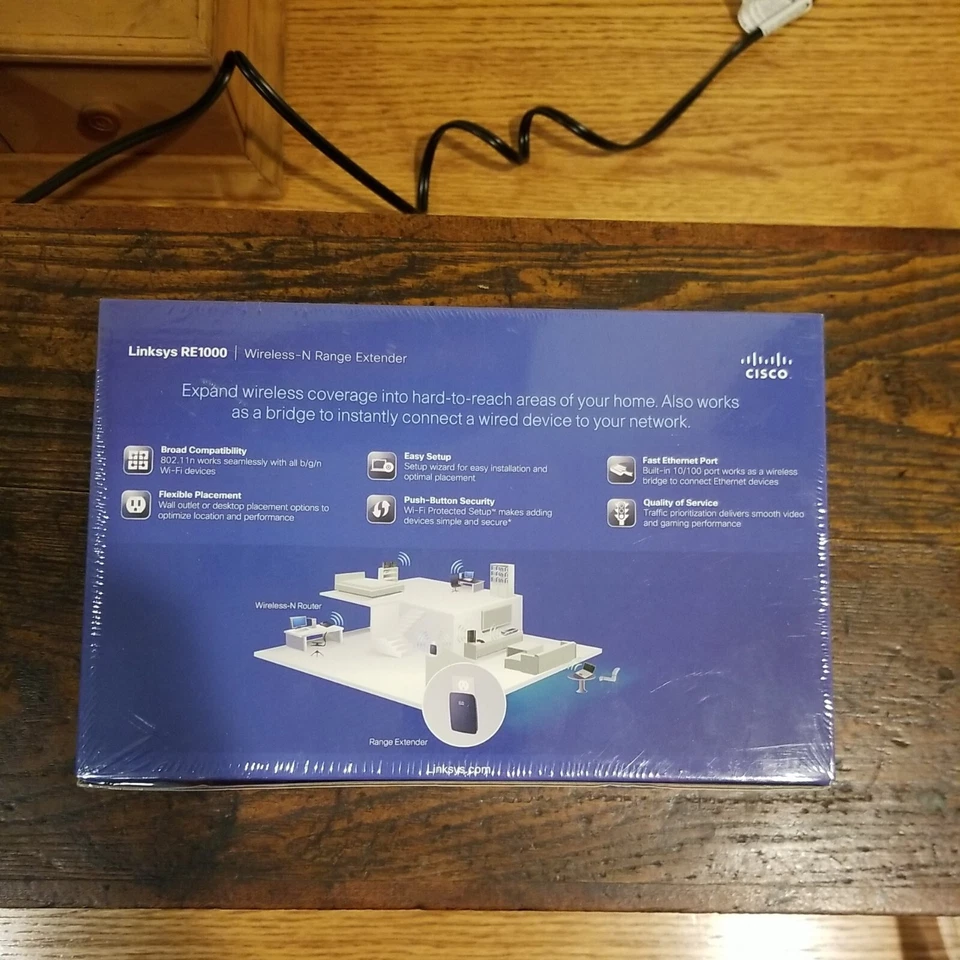 Linksys RE1000 Wireless-N Range Extender NOS SEALED CISCO TF - Image 4 of 4