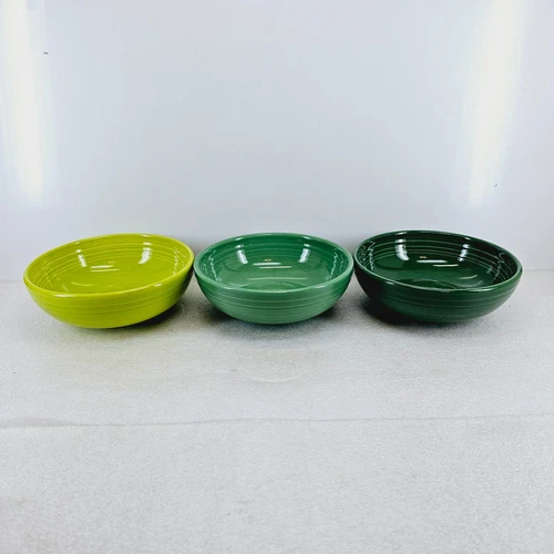 set of 3 FIESTA MEDIUM bistro BOWL lemongrass meadow jade NEW 38 oz