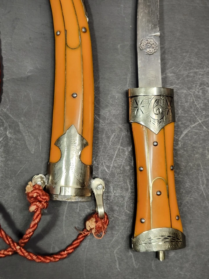 Cuchillo Daga Árabe Islámico Hoja Funda Fija Espada Jambiya Khanjar Foto 4 de 4