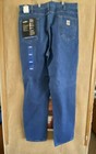 NWT Carhartt flame resistant men’s dark blue denim  jeans size 42 x 32
