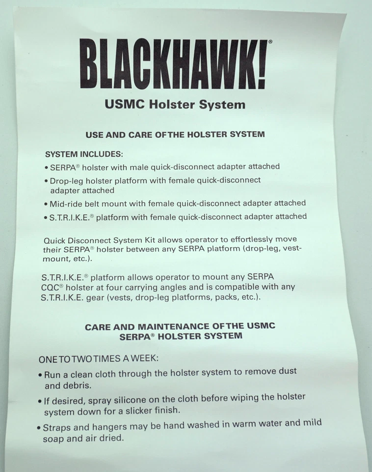 BlackHawk USMC Holster System SERPA Beretta 92/96 Coyote 2100535 RH Right Hand - Image 3 of 3