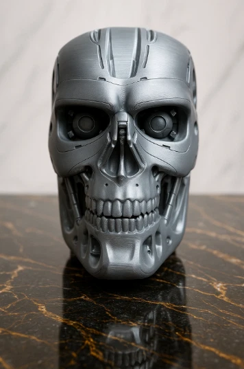 Terminator Endoskeleton Skull Life-Size Cybernetic Replica Skynet Prop Cosplay - Image 2 of 3