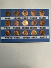 1938-1957 BU Lincoln Wheat Cent Set (15 Coins)
