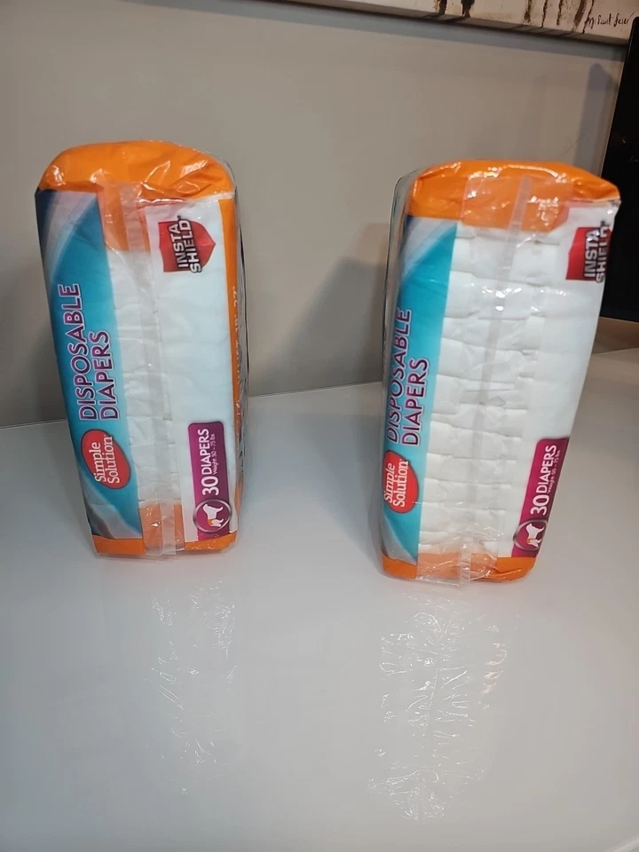 Pañales desechables Simple Solution True Fit para perro para hembra 60 unidades, blancos leer Foto 4 de 4