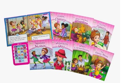 Fancy Nancy Electronic Me Reader and 8 Sound Books Set Lot Disney Tested Pre-own