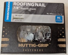 Huttig Grip 7/8" Roofing Siding Nail HGN78EGRF1 Galvanized 1 lb Pack ~300 Nails