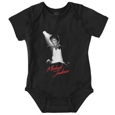 Vintage Michael Jackson Spotlight Musician Newborn Baby Boy Girl Infant Romper