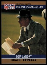 1990 Pro Set #28 Tom Landry Dallas Cowboys