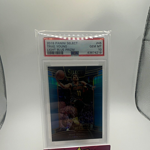 Panini Select Concourse Trae Young Light Blue Prizm /299 RC PSA 10 (63674219)