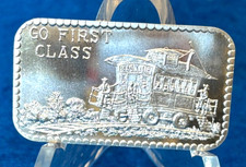 1973 Go First Class 1 Oz. .999 Silver Mint Art Bar 86.95 per troy oz