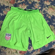 Nike USA Goalkeeper Soccer Shorts Green Men Sz L Used Clean