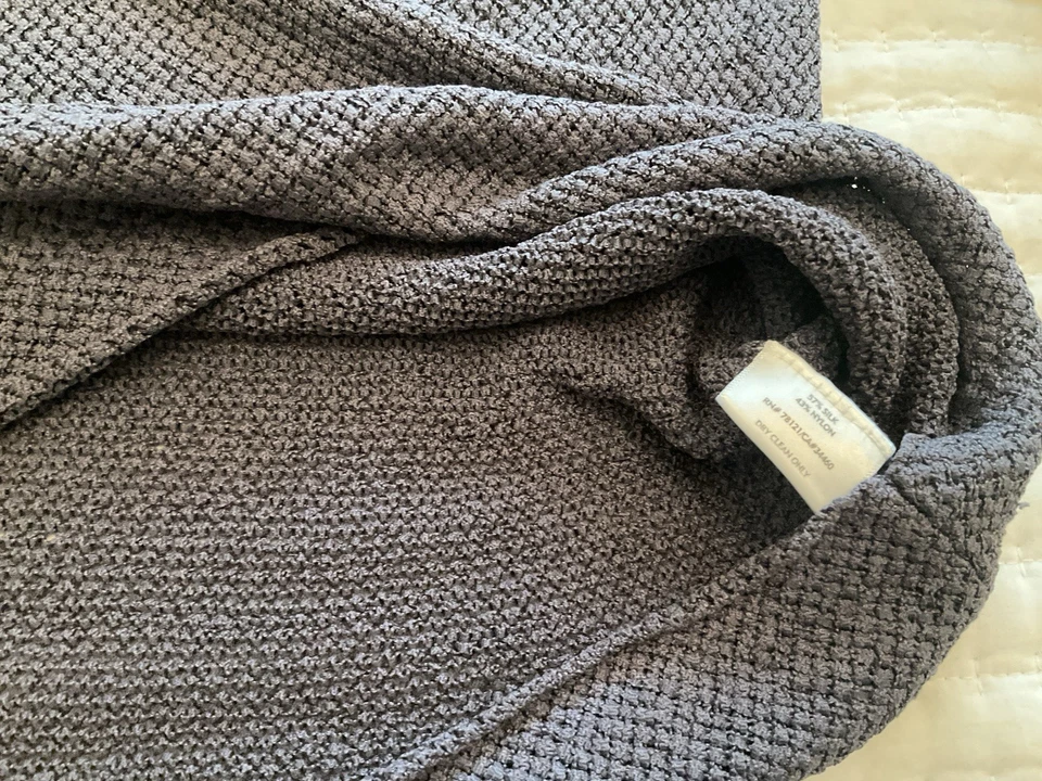 Suéter manga larga Eileen Fisher 2x 3x mezcla seda/nylon cuello en V lila Foto 4 de 4