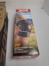 ACE Knee Adjustable Compression Support w Stabilizers, Black