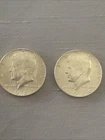 2 Kennedy Half Dollars 40% Silver - 1965 and 1966