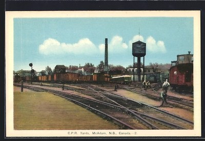 Ansichtskarte McAdam /N. B., C. P. R. Yards 