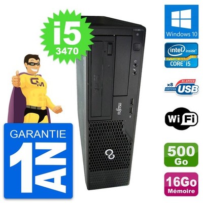 PC Fujitsu Esprimo E510 DT Intel i5-3470 RAM 16Go Scheibe 500Go Windows 10 Wifi
