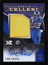 2020 Panini XR Rookie Xcellence Swatches Blue 2/25 Cam Akers #RXC-CA Auto 0e3p