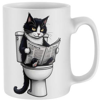 Lustige schwarz-weiße Katze Toliet Tasse Geschenk Männer Frauen Katzen Kätzchen Täglich Hum...