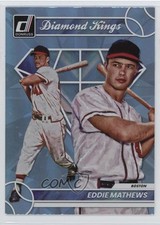 2023 Panini Donruss Diamond Kings Holo Carolina Blue Eddie Mathews #13 HOF 5w0