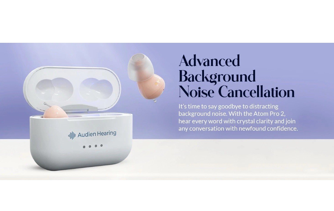 Audien ATOM PRO 2 Wireless Rechargeable OTC Hearing Aids... FREE S&H!
