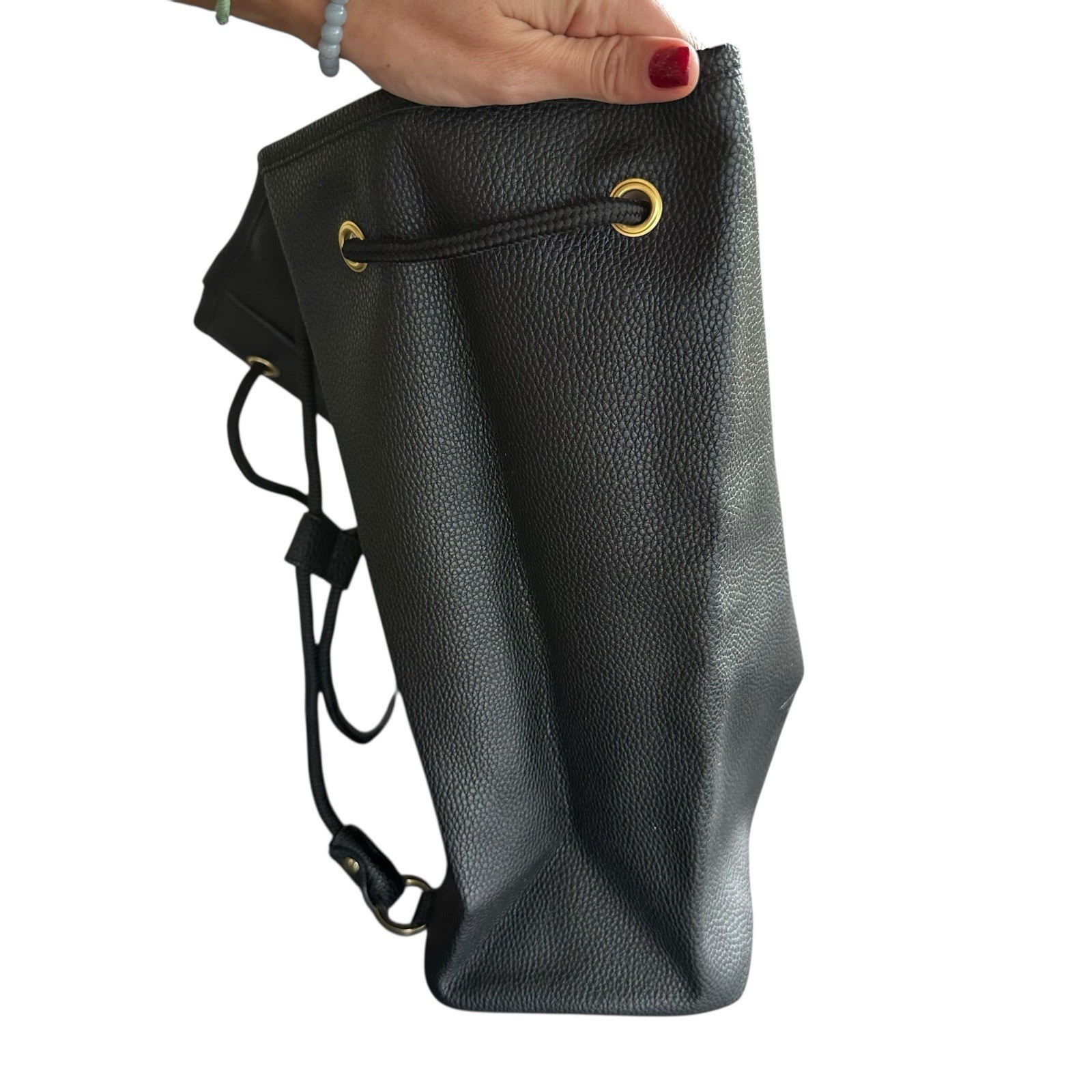 Intimissimi Backpack  black  EUC Drawstring - image 5