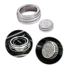 PGONE Bling Crystal Accessories Parts Air Conditioning Covers AC Knob Caps