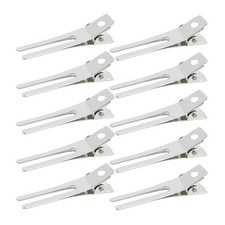 50PCS 1.8 Inch Double Prong Pin Curl Clips Metal Duckbill Hair Styling Clips