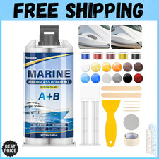 Marine Fiberglass Repair Kit, Gel Coat Repair Kit for Boats with Color Match, Fi