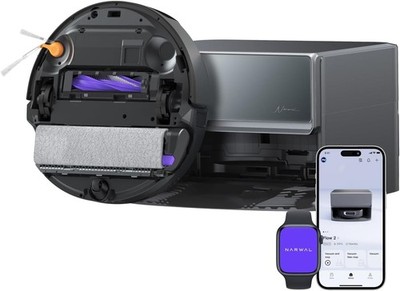 NARWAL Flow 2 Robot Vacuum Cleaner with Compact Station, Vacuum and Mop Robot, F