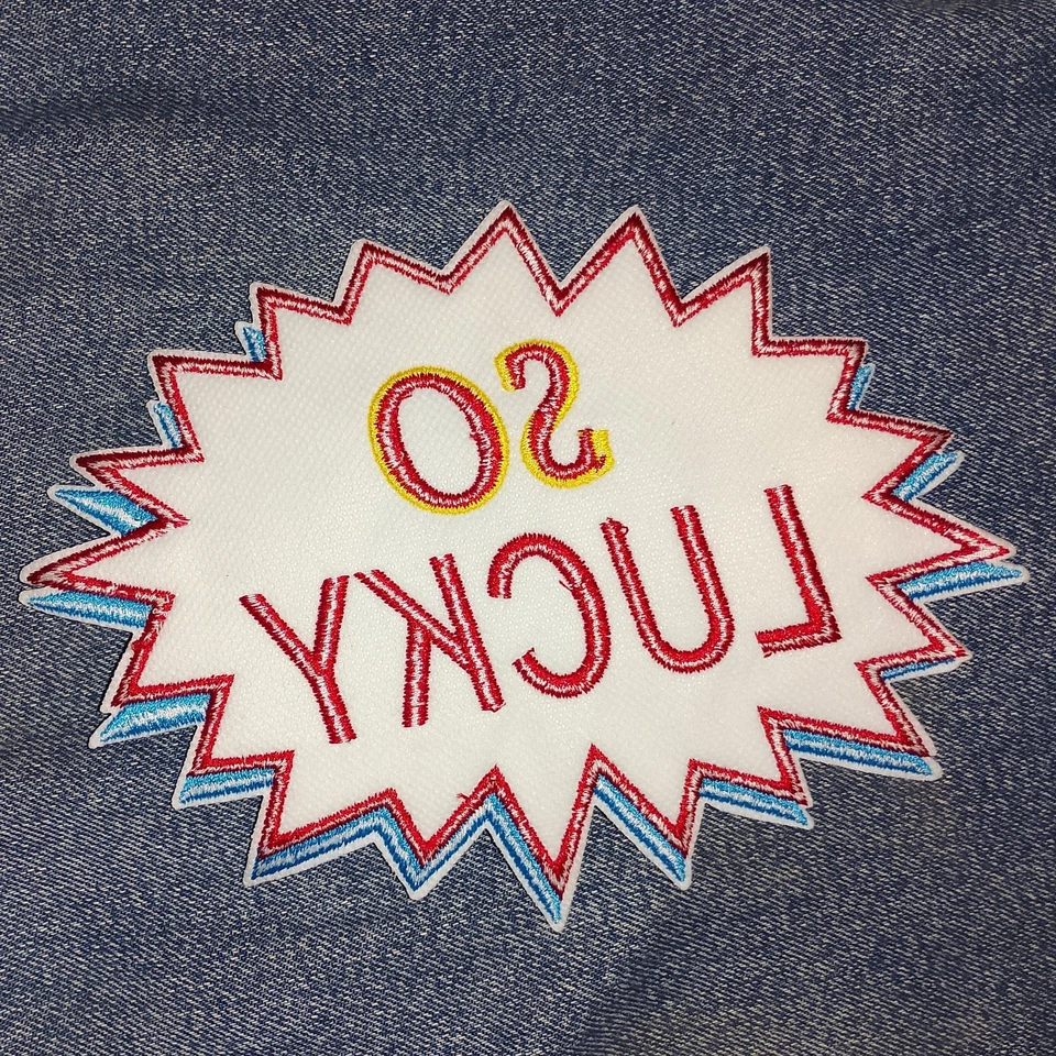 So Lucky Big Embroidery Patch Jacket Jeans Bag T Shirt Cap Sew on FREE SHIPPING - Image 2 of 2