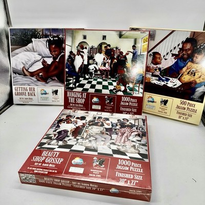 Lot 4 - Aaron Hicks Sealed Puzzles Salon/Groove/Beauty Shop 500 & 1000 pcs