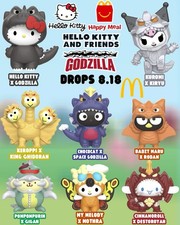 NEW McDonald's Hello Kitty and Friends X Godzilla 1 Hello Kitty/Godzilla