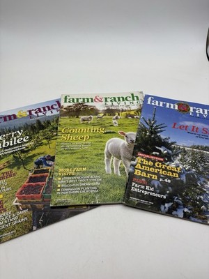 Lot of 3 Farm & Ranch Living Magazines   2015 2017 Rural Life Sheep Barns